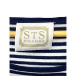 Sail To Sable Navy Stripe Bell Sleeve Shift Dress L Nautical Preppy Coastal Photo 2