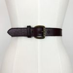 Vintage 90’s Faux Leather Belt in Brown | 27” Photo 0