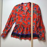 Derek Lam  10 Crosby Floral 100% Silk Blouse Size 6 Long‎ Sleeve Lightweight Chic Photo 9