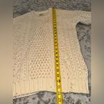 Vintage 80’s Malinmor Hand Knit Wool Cable Knit Fisherman’s Sweater Beige Large Photo 6