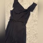 Black Halo NEW  Jackie O Belted Romper Dressy Jumpsuit black size 12 Photo 2