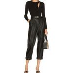 Pistola  Slate Black Faux Leather Kellin Pleated Trouser Photo 1