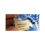 SZ Blockprints Divya Tea Length Dress Sz. L Blue Size L Photo 7