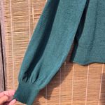 Exlura Blouson Sleeve Crewneck Teal Sweater L Photo 1