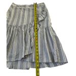 A New Day  Women’s Size Medium Skirt Blue White Striped Ruffle 100% Cotton  #1 Photo 4