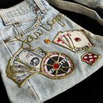 Handmade Upcylcled Denim Jeans Las Vegas Purse Blue Photo 2