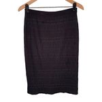 Elie Tahari  Cotton Blend Knit Skirt Knee Length MidiStraight Pencil Solid Office Photo 1