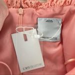 C/MEO COLLECTIVE  Eyelet Mini Dress Spaghetti Strap Cotton Ruffle Peach Large New Photo 6