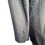 Vintage Harve Benard Gray Utility Shirt Jacket Button Front Stretch Minimalist Size 8 Photo 5