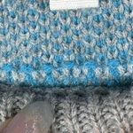 &merci &merci Sweater Women M Blue & Grey Textured Checkered Sweater Chunky Boxy Geo Photo 4