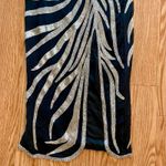 Vintage 1980s Black Beaded Silk Long Maxi Evening Gown Womens Medium Photo 5