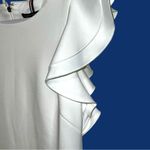 Tommy Hilfiger  classic White Dress with ruffled sleeves. New Photo 6