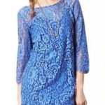 Anthropologie  HD in‎ Paris Women's Urban Chic Electric Blue Lace Dress S… Photo 0