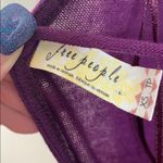 Free People  Laguna Open Sexy Back Blouse in Plum Purple Photo 1