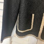 Chico's Chico’s Traveler Collection Black And Tan Textured Jacket‎ Size 1 (Medium/8) Photo 3