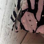 Rebecca Malone  Women’s Black and White Shimmer Stretch 3/4 Sleeve Print Blouse Photo 10