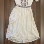 Stevie Hender  Cream and Purple Ruffled Tiered Sundress Photo 2