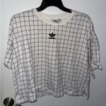Adidas White Boxy Crop Top Photo 1