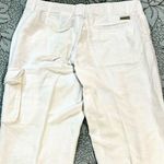 Columbia  White Linen Blend Cargo Pants Women’s Relaxed Outdoor Travel Sz 4 💛 Photo 5