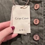 NWT Grae Cove Thalia Button Fly Wide Leg Palazzo Pants Green 100% Linen Size XL Photo 5