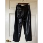 Aritzia  Babaton Command Crop Pants Black Vegan Leather Size 0‎ Photo 3