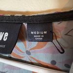 Maeve by Anthropologie Floral Panel Hooded Pullover Black Hoodie Size Medium Photo 4