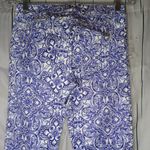 White House | Black Market  Slim Ankle Blue and White Patterned Women's Jeans Photo 10