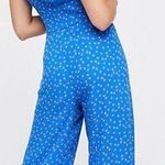 Free People  v-neck plunging blue printed mia jumpsuit Photo 1