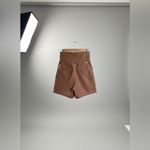 MOTHER Faux Leather Beige High Waisted Shorts Size undefined Photo 8