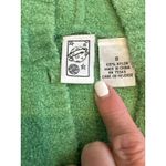 Source Unknown Y2K Green Terry Cloth Hoodie Sweatshirt with Contrast Sleeves Size S Photo 2