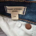 Madewell  Baggy Straight Jeans in Dark Worn Indigo Wash size 26 Photo 8