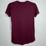 Zyia Active Red Claret Ribbed Crew T Top XS NWT Photo 2