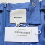 Reformation NWT Mika in Dusk Blue Square Neck Pleated Cotton Midi Dress 8 Photo 3