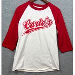 Carlos Bake Shop Cake Boss Raglan Baseball Tee Red White Sz M Size M Photo 0