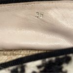 Elyse Walker 38 Black White Calf Hair Animal Print Leather Espadrilles Loafers Size 7.5 Photo 9