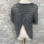 Akira Gray Oversized Cut Out Short Sleeve Top Photo 3