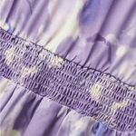 Bloomchic Watercolor Floral Ruffles Shirred Gathered Dress Photo 5