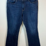 Levi's Womens 515 Bootcut Jeans Dark Blue Denim Wash Mid Rise Zip Stretch Size 14 Photo 0