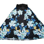 Apt. 9  Womens Black Blue Floral Polyester Elastic Waist A Line Skirt Size Small Photo 0