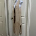 London Kaye Long Sleeveless Sweater Vest Women’s XS Tan color boho Photo 1