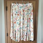 Torrid  Maxi Swiss Dot Ruffle Hi-Low Skirt Cream / Floral Women’s size 4X​​ Photo 9
