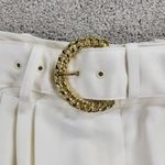 Vintage‎ Ellen D Womens Pants 9/10 White Pleated Belted Tapered Ankle Career Photo 9