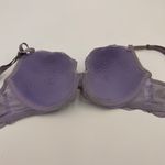 Victoria's Secret Victoria’s Secret Dream Angels Lined Demi Purple Silver Lace Bra Size 34C Photo 6