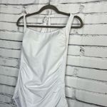 Tempt Me White Ruched Bodysuit OnePiece Swimsuit Women’s XXL Scoop Neck Tie Back Photo 6
