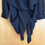 Beulah  One Button Asymmetrical‎ Light Jacket Black Small Photo 5