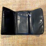 Coach  Black Calfskin & Black Grey Signature Logo Trifold Wallet Photo 3