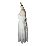 Line and Dot Dress Women Small White Eyelet Charlotte Embroidered Midi NWT Boho Photo 8
