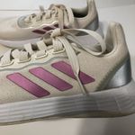 Adidas QT Racer Sport Women's Size 7 Cream Purple Running Shoes Art FY5679 Photo 2