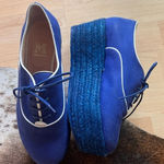 Missoni Blue Lace Up Espadrille Platform Shoes Women’s Size 6 Photo 0