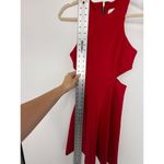 Amanda Uprichard Mini Dress Women S Bright Red Cut Out Zipper Sexy Going Out Photo 4